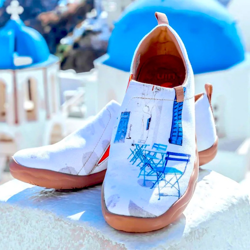 UIN Toledo Blue Silence Women’s 10 Travel Shoes Slip On Loafers Comfort Sneaker